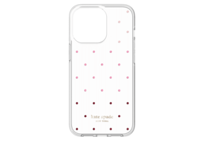 Kate Spade New York Protective Hardshell Case for iPhone 13 - Pin Dot  Ombre/Pink/Clear