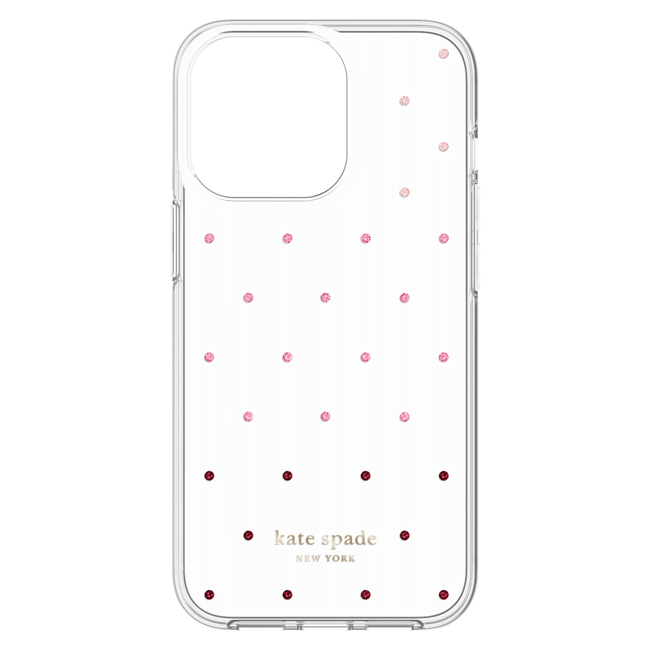 Kate Spade New York Protective Hardshell Case for iPhone 13 - Pin Dot  Ombre/Pink/Clear