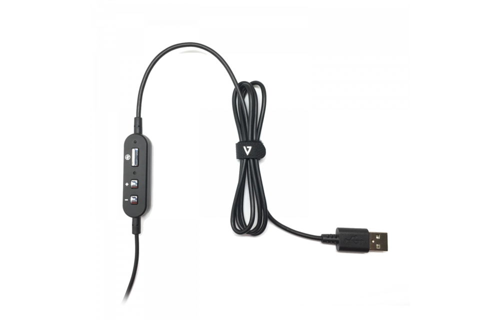 V7 Essentials USB Stereo Headset with Microphone