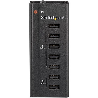 StarTech 7-Port USB Charging Station with 5x 1A Ports and 2x 2A Ports