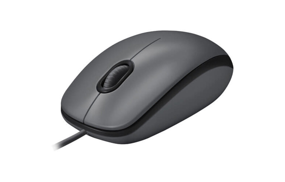 Logitech M100 Silent USB Wired Mouse - Black
