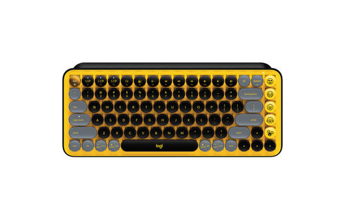 Logitech POP Keys Wireless Bluetooth Mechanical Keyboard  - Blast Yellow