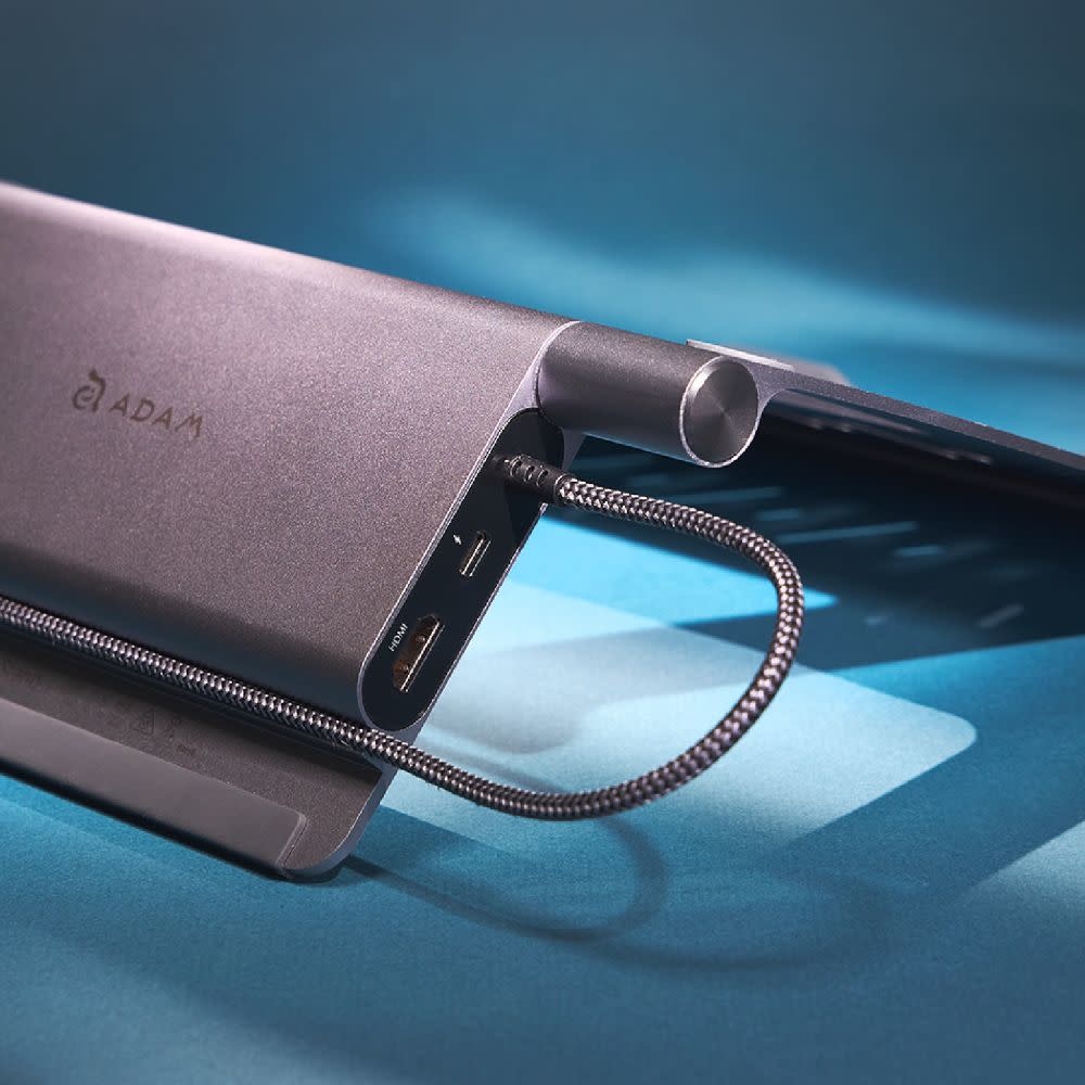 Adam Elements CASA HUB Stand USB-C 5-in-1 Laptop Stand Hub - Grey