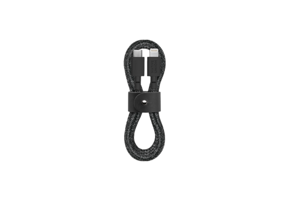 Native Union Braided USB-C to Lightning Belt Cable, 1.2m (4ft) - Cosmos Black