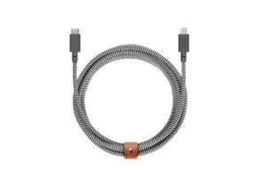 Native Union Braided USB-C to Lightning Belt Cable, 3m (10ft) - Zebra WSL