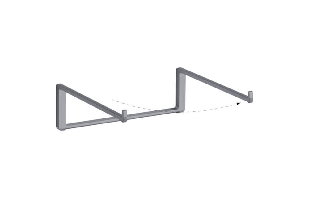 Rain Design mBar Pro Foldable Laptop Stand-Space Grey - 3" x 9.6" x 9.8" x - Anodized Aluminum - Space Gray