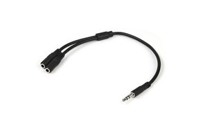 Startech Slim Stereo Splitter Cable - 3.5mm Male to 2x 3.5mm Female Split one headphone jack into two separate jacks