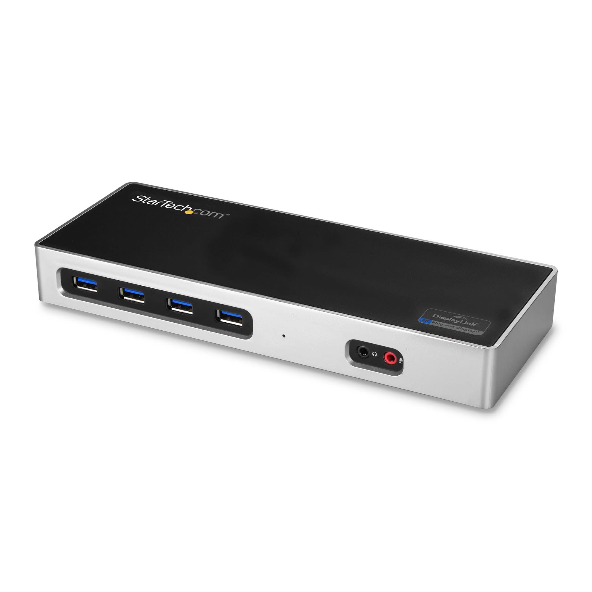 StarTech USB-C & USB-A Dock - Dual Monitor 4K 60Hz Dock DisplayPort + HDMI - Hybrid USB 3.0 Docking Station for USB-C or USB-A Laptops - 6x USB Type-A, GbE - USB 3.1 Gen 1 - Mac/Windows - No laptop charging