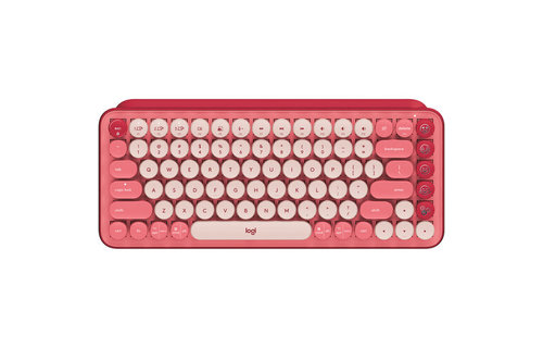 Logitech POP Keys Wireless Bluetooth Mechanical Keyboard  - Heartbreaker Rose