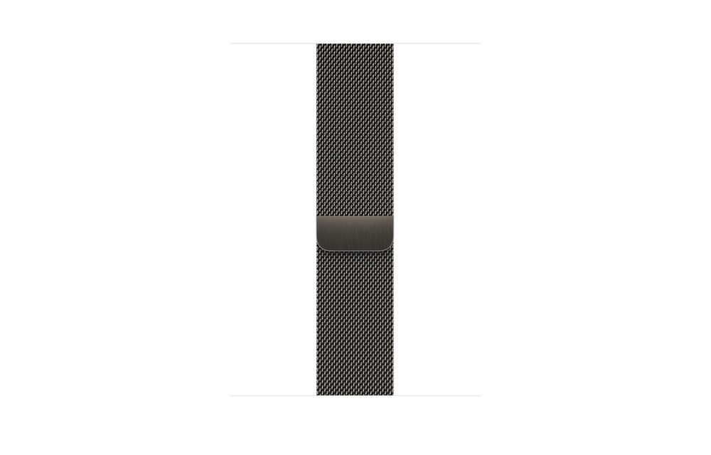 Apple Watch Band - 44/45/46/49mm Graphite Milanese Loop (fits 150-200mm wrists)