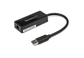 Startech USB 3.0 to Gigabit Ethernet Adapter NIC w/ USB Port - Black