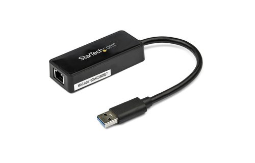 Startech USB 3.0 to Gigabit Ethernet Adapter NIC w/ USB Port - Black