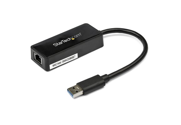 Startech USB 3.0 to Gigabit Ethernet Adapter NIC w/ USB Port - Black