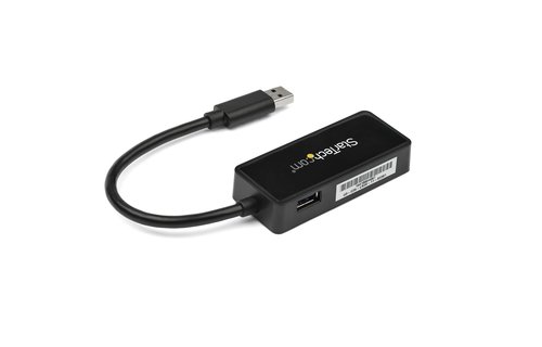 Startech USB 3.0 to Gigabit Ethernet Adapter NIC w/ USB Port - Black