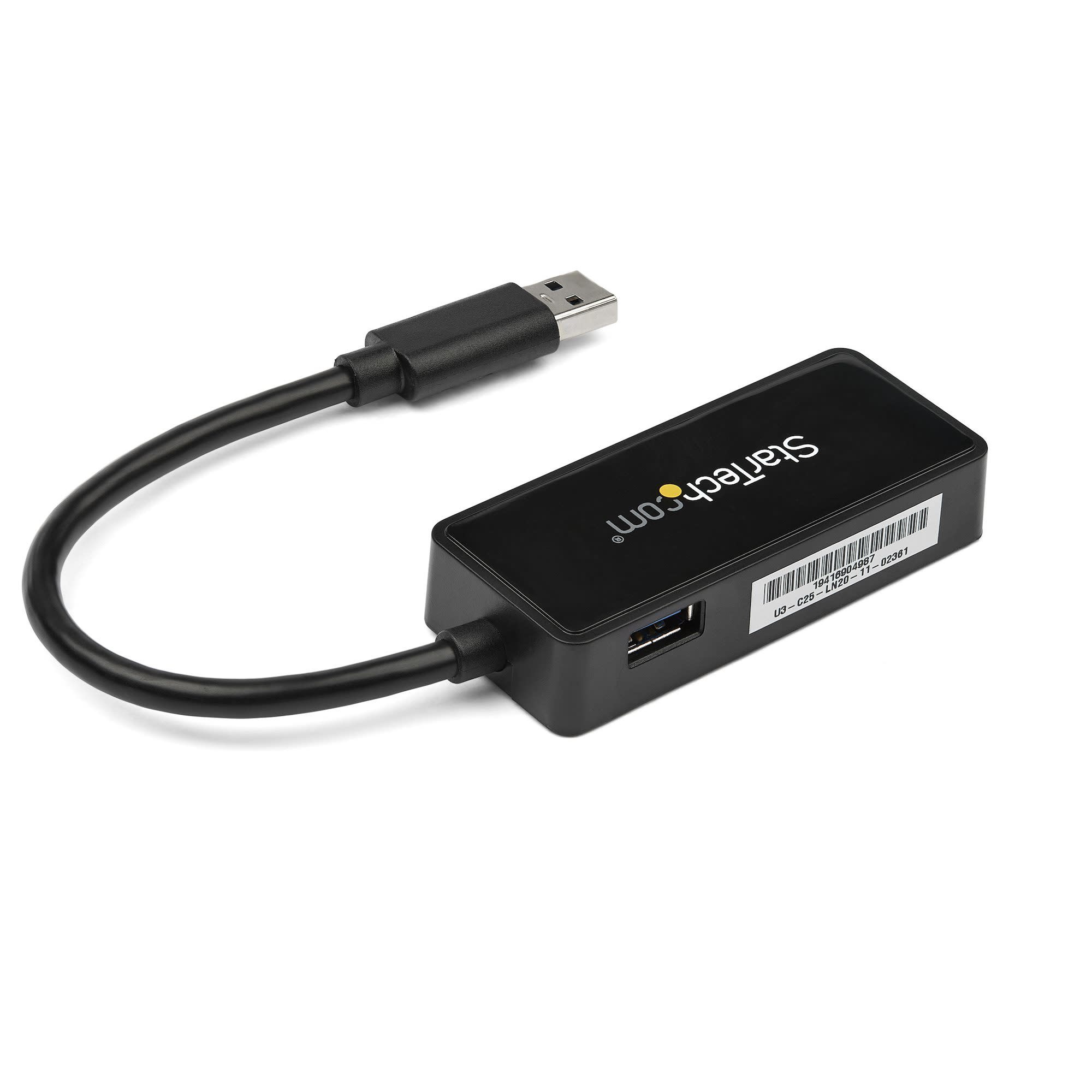 Startech USB 3.0 to Gigabit Ethernet Adapter NIC w/ USB Port - Black