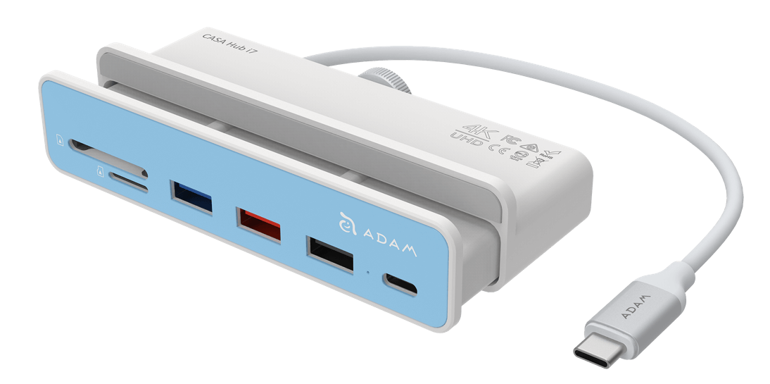 Adam Elements CASA HUB i7 USB-C 7-in-1 Multi-Function Hub for iMac 24” - White