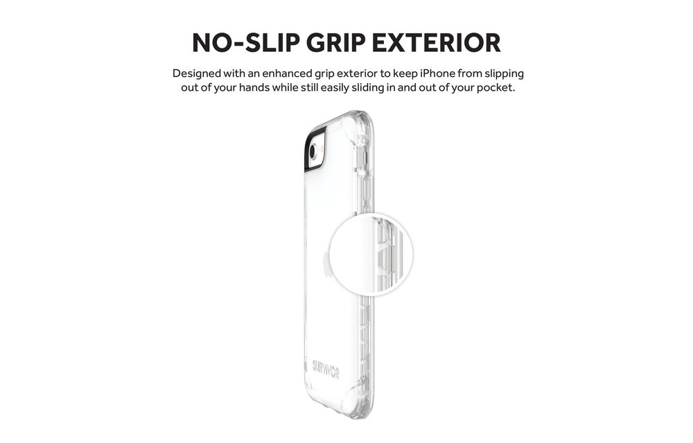 Griffin Survivor Strong Case for iPhone SE 2022/2020/8/7/6s/6 - Clear