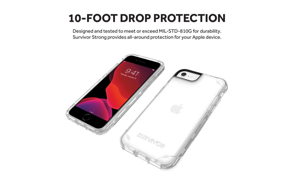 (WSL) Griffin Survivor Strong Case for iPhone SE 2022/2020/8/7/6s/6 - Clear