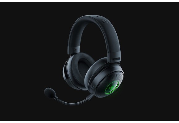 Razer Kraken V3 Pro Wireless 7.1 Surround Sound Gaming Headset for PC with Chroma RGB Lighting - Black