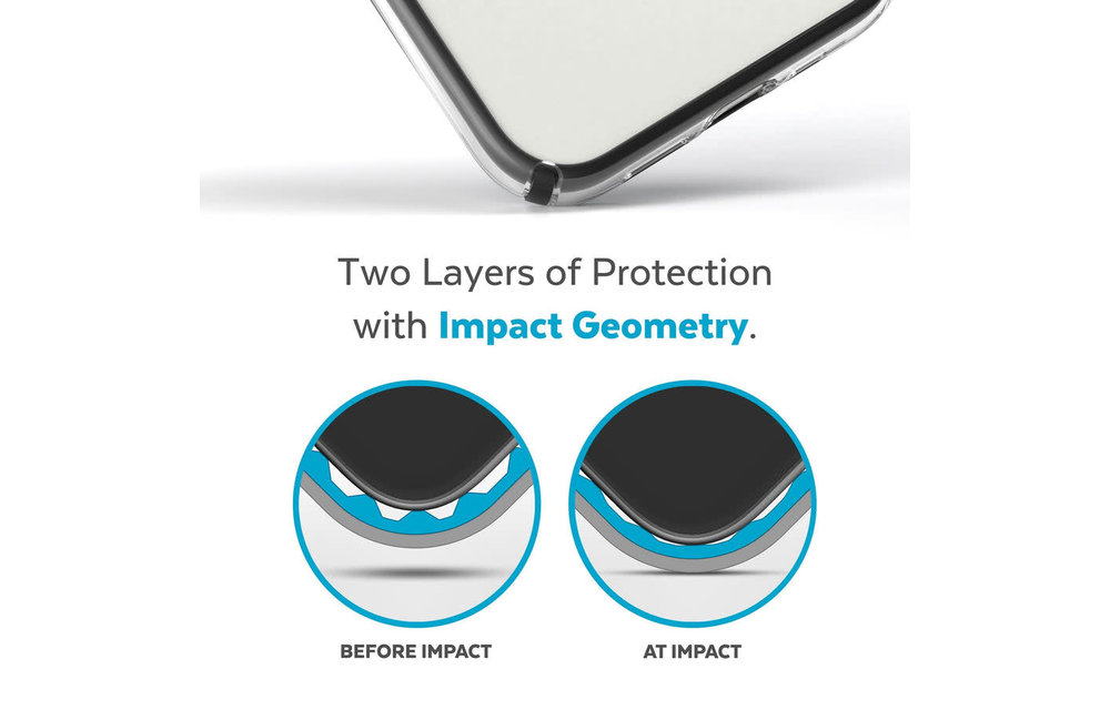 Speck Presidio Perfect Clear with Impact Geometry Magsafe Case for iPhone 14 Pro Max Clear/Black