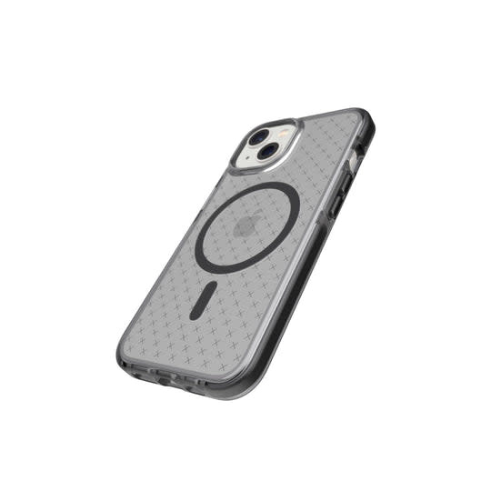 Tech21 Evo Check Case with MagSafe for iPhone 14 - Smokey Black