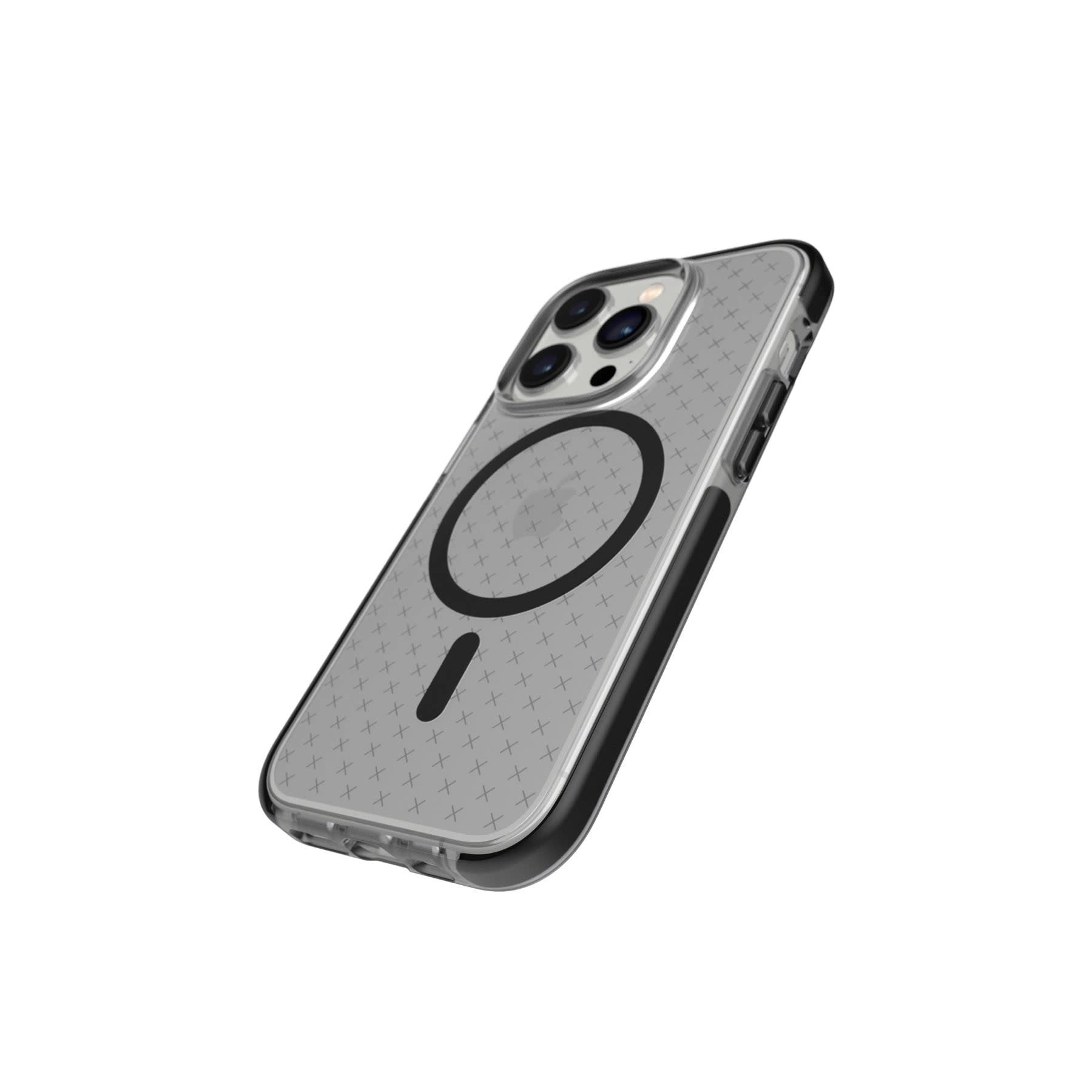 Tech21 Evo Check Case with MagSafe for iPhone 14  Pro Smokey Black