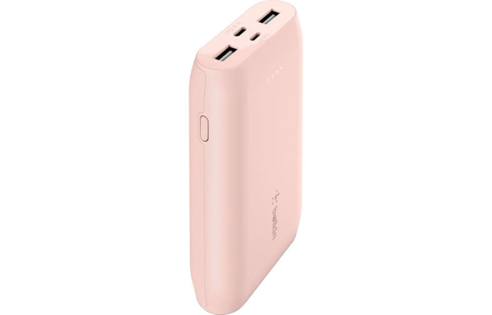 Belkin Boost Charge w/USB-C Multi-Port Power Bank (10,000 mAh, Rose Pink)