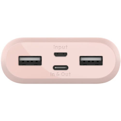 Belkin BOOST↑CHARGE™ w/USB-C Multi-Port Power Bank (10,000 mAh, Rose Pink)