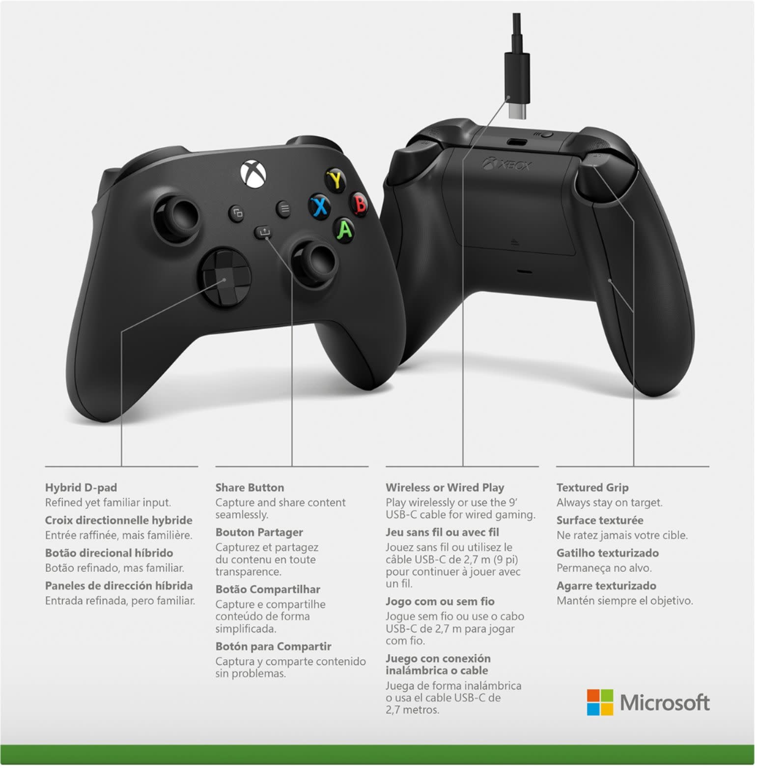 Microsoft Xbox Wireless Controller + USB-C® cable