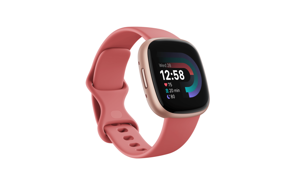 Fitbit Versa 4 Smartwatch - Pink Sand/Copper Rose