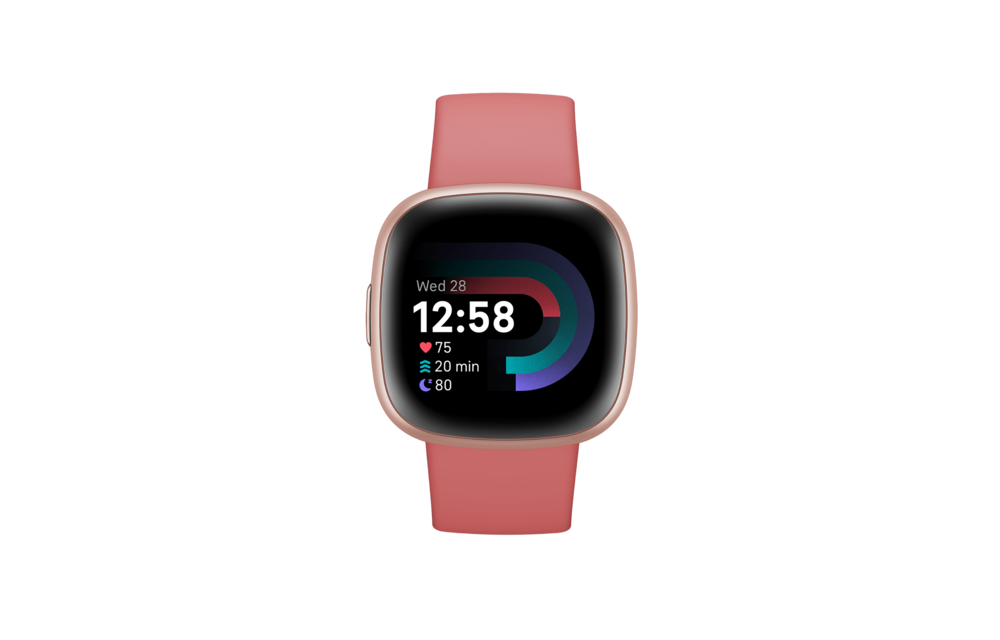 Fitbit Versa 4 Smartwatch - Pink Sand/Copper Rose
