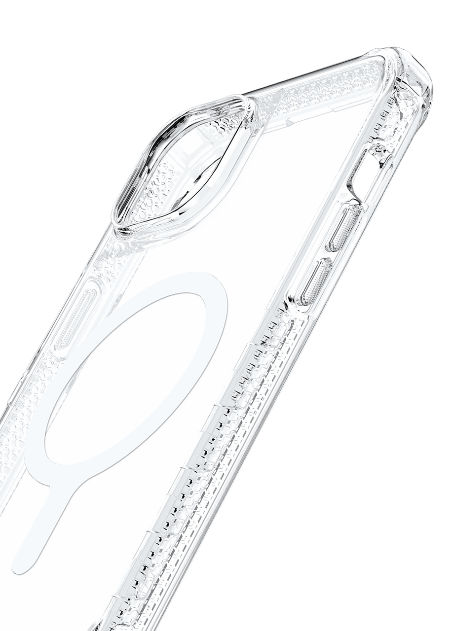 ItSkins Supreme MagClear Case with MagSafe for iPhone 14 Plus - Transparent White Print
