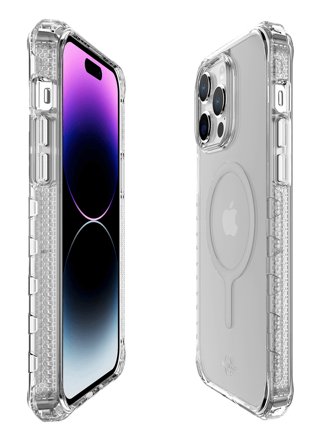 ItSkins Supreme MagClear Case with MagSafe for iPhone 14 Pro - Transparent White Print