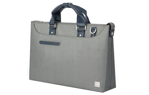 Moshi Urbana Lite Slim Laptop Briefcase  - Herringbone Gray