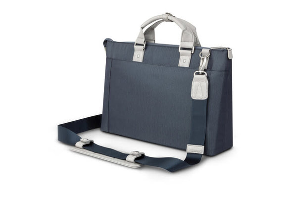 Moshi Urbana Lite Slim Laptop Briefcase 13" - Herringbone Blue