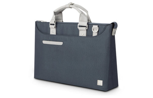 Moshi Urbana Lite Slim Laptop Briefcase 13" - Herringbone Blue