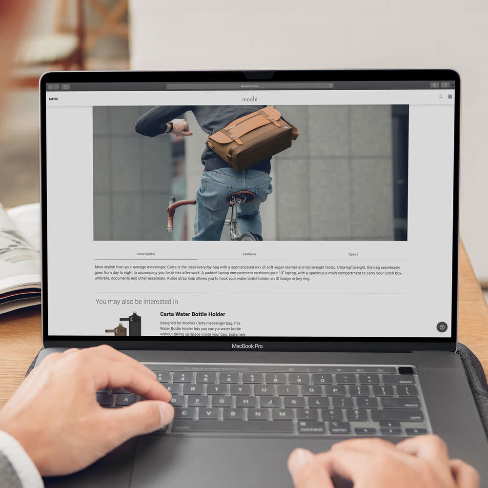 Moshi Umbra Privacy Screen Protector for MacBook Pro (16", 2019) / Black (Clear/Glossy)