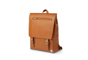 Moshi Helios Lite Leather Slim Laptop Backpack - Caramel Brown