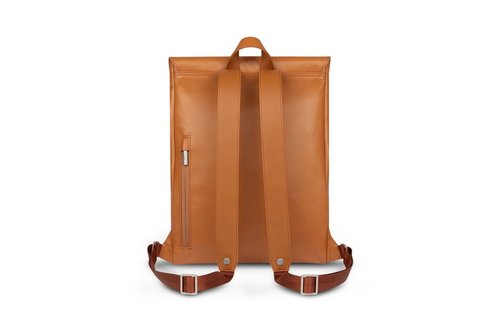 Moshi Helios Lite Leather Slim Laptop Backpack - Caramel Brown