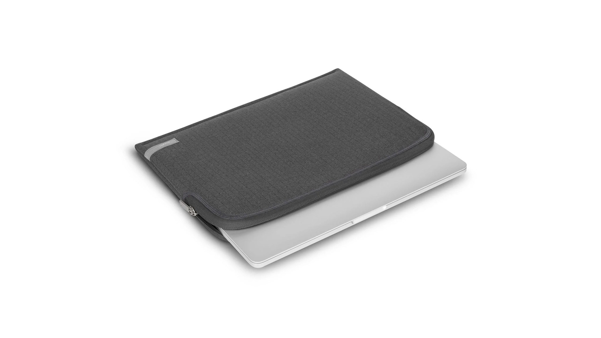 Moshi Pluma Laptop Sleeve for Macbook 14 Herringbone Gray