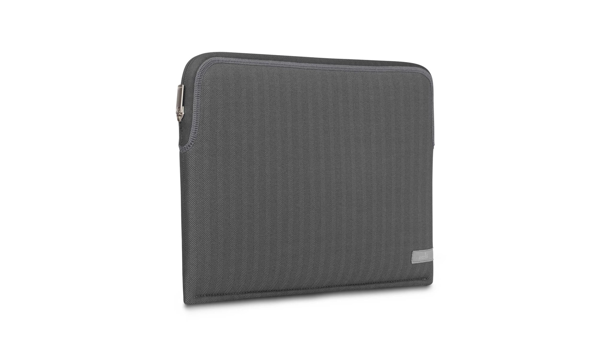 Moshi Pluma Laptop Sleeve for Macbook 14 Herringbone Gray