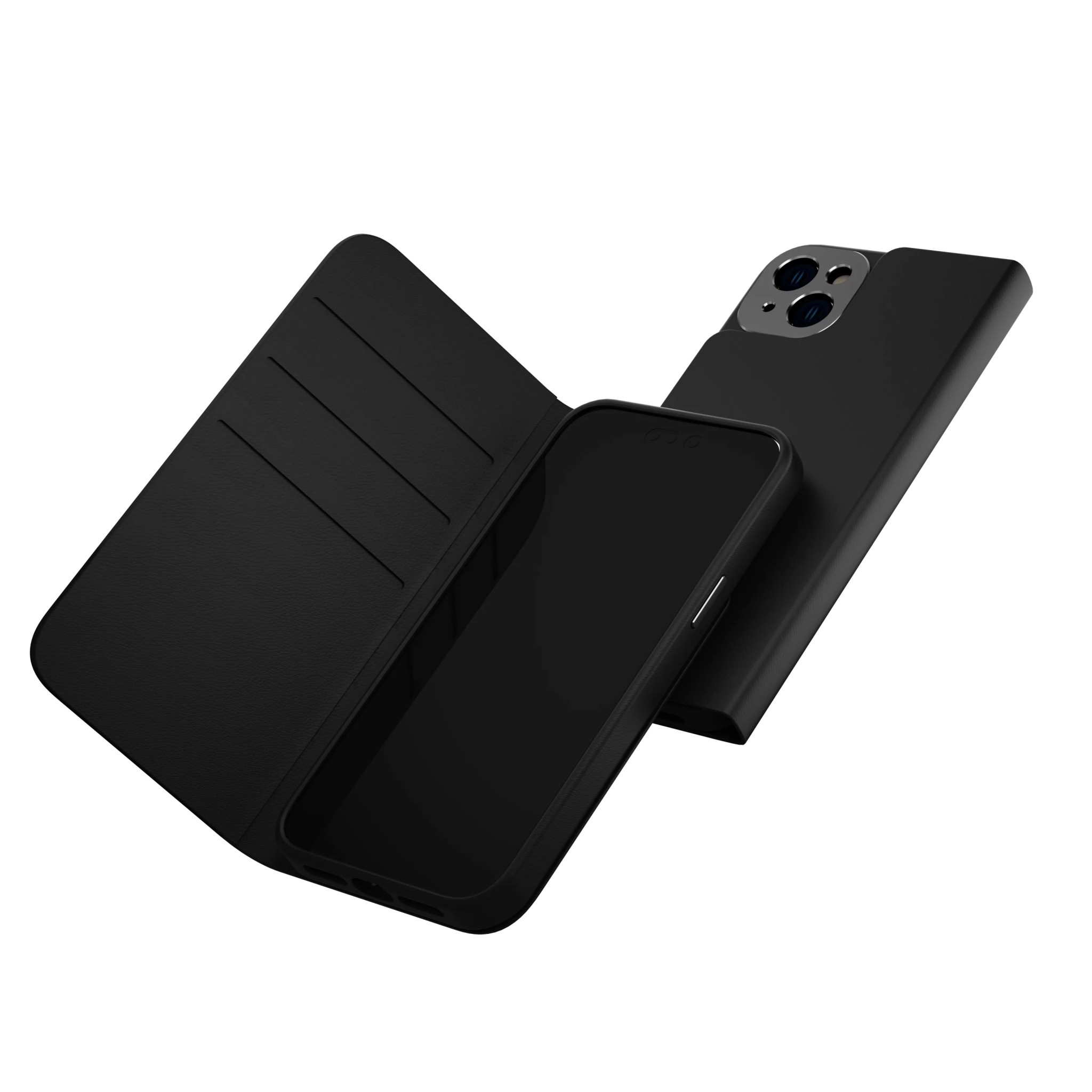 Moshi Overture Case w/ Detachable Magnetic Wallet for iPhone 14  Plus - Midnight Black