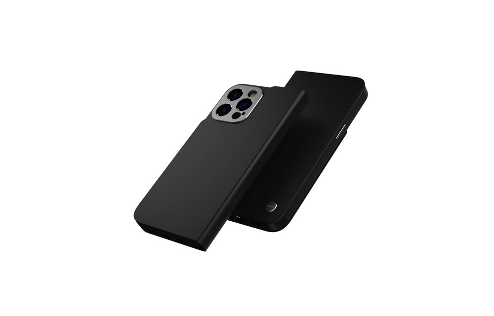 Moshi Overture Case w/ Detachable Magnetic Wallet for iPhone 14  Pro - Midnight Black