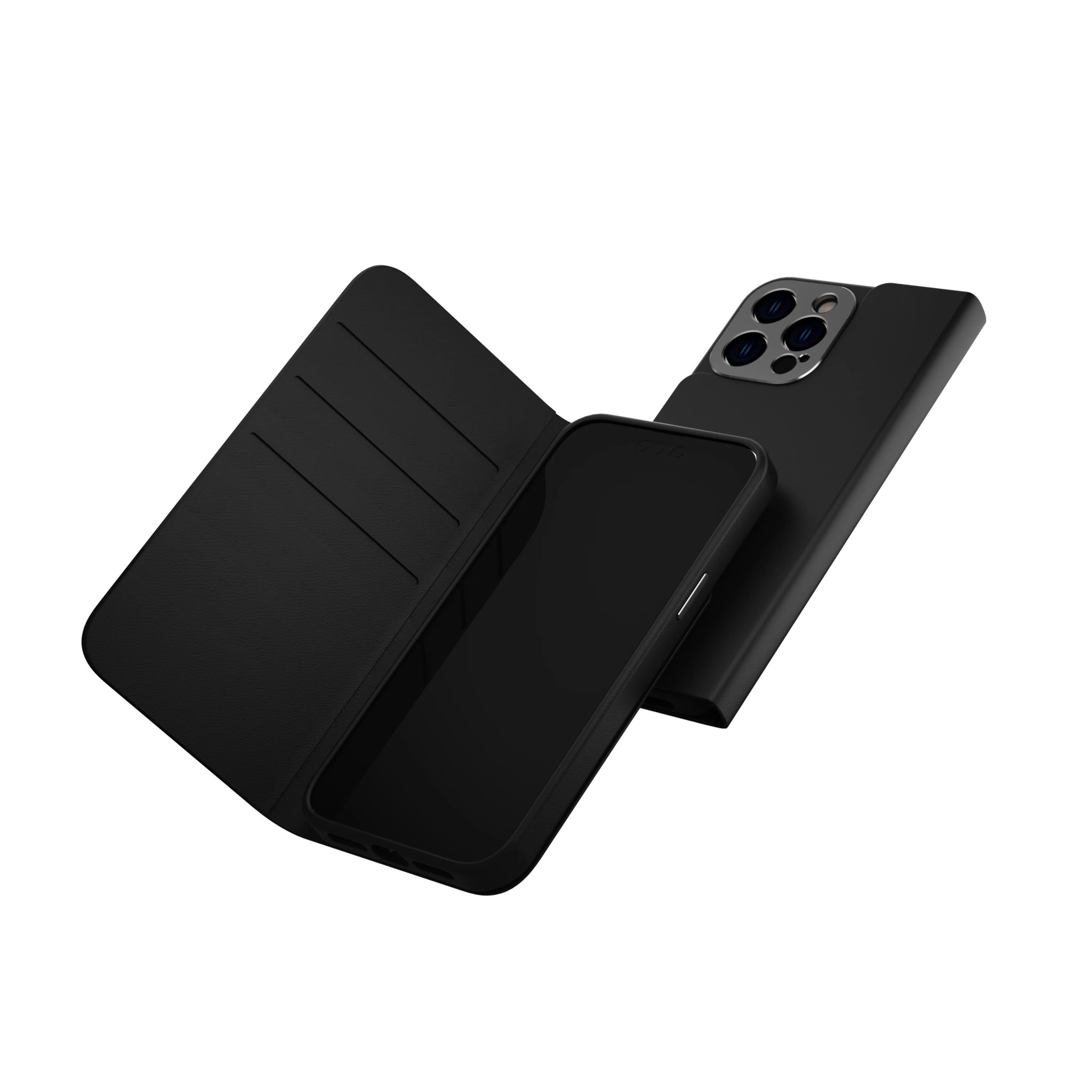 Moshi Overture Case w/ Detachable Magnetic Wallet for iPhone 14  Pro - Midnight Black