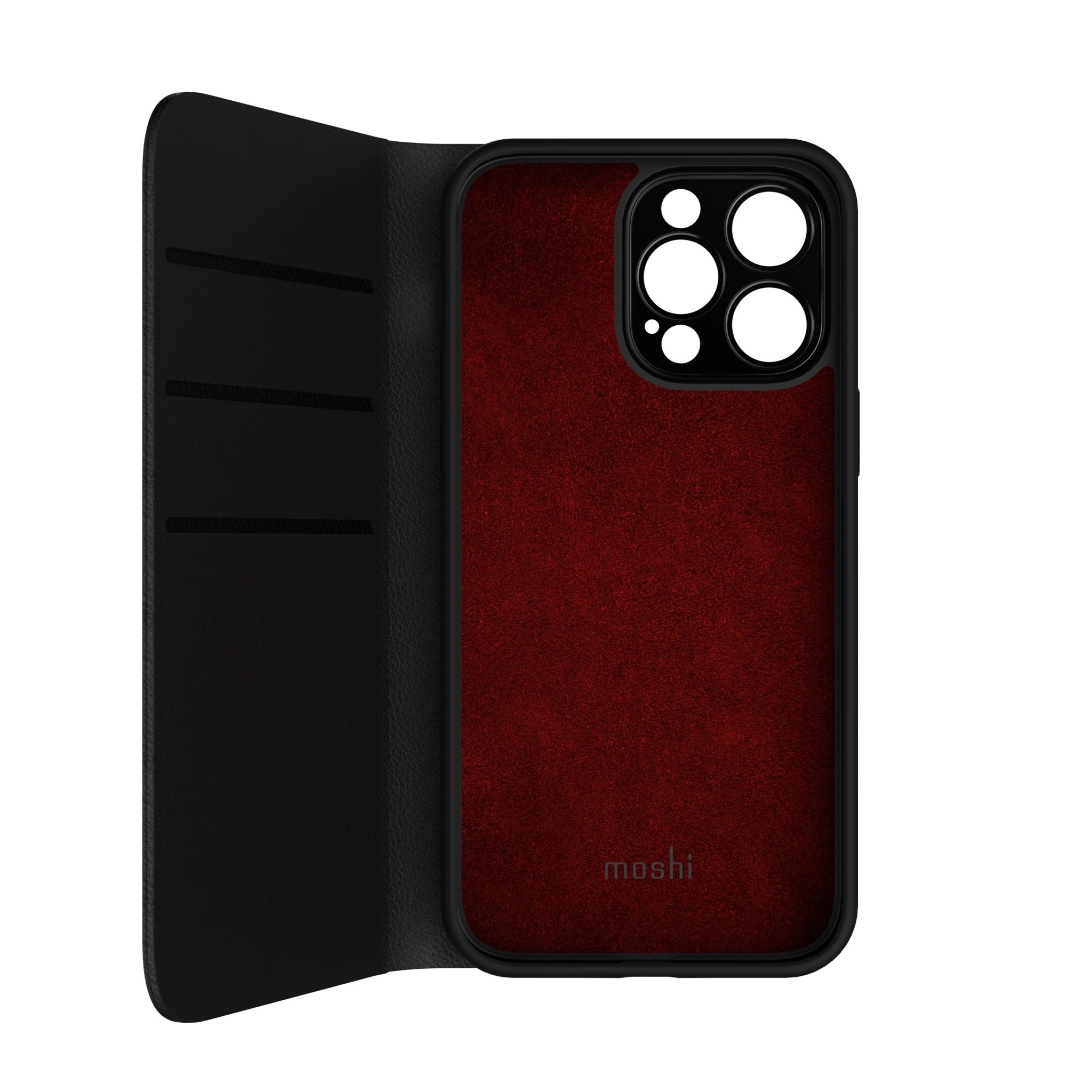 Moshi Overture Case w/ Detachable Magnetic Wallet for iPhone 14  Pro - Midnight Black