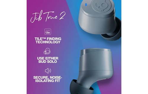 Skullcandy Jib True 2 Wireless in-Ear Earbuds - Chill Grey (No returns once opened for In-Ear devices)