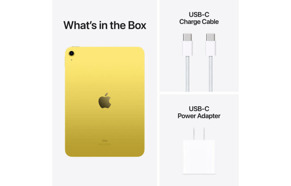 Apple 10.9" iPad (10th Gen, 64GB, Wi-Fi Only, Yellow)