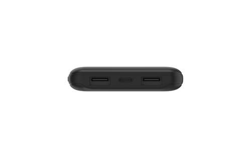 Belkin BOOST↑CHARGE™ Multi-Port Power Bank (2 x USB-A, 1 x USB-C) w/ USB-A to USB-C cable) 10,000 mAh 15w, Black)