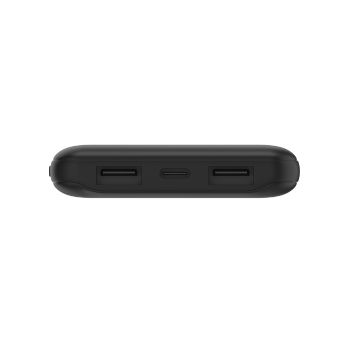 Belkin BOOST↑CHARGE™ Multi-Port Power Bank (2 x USB-A, 1 x USB-C) w/ USB-A to USB-C cable) 10,000 mAh 15w, Black)