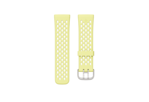 Fitbit Accessory Sport Band for 24mm Watch (Versa 4/3, Sense 2/Sense) - Glow Up/Frost White - Small WHILE SUPPLIES LAST